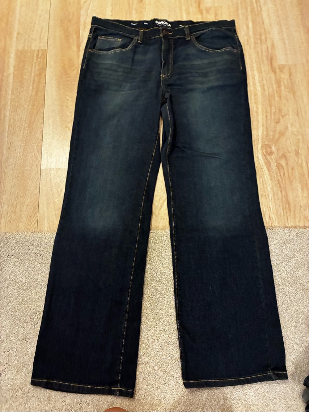 Sonoma Dark Blue Straight-Leg Jeans